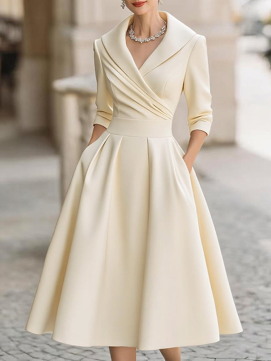 Dharmay | Elegant Long-Sleeve Midi Dress