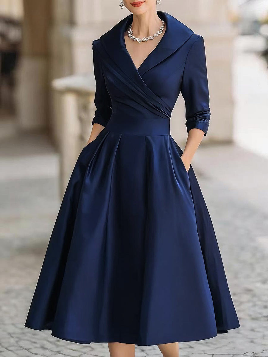 Dharmay | Elegant Long-Sleeve Midi Dress