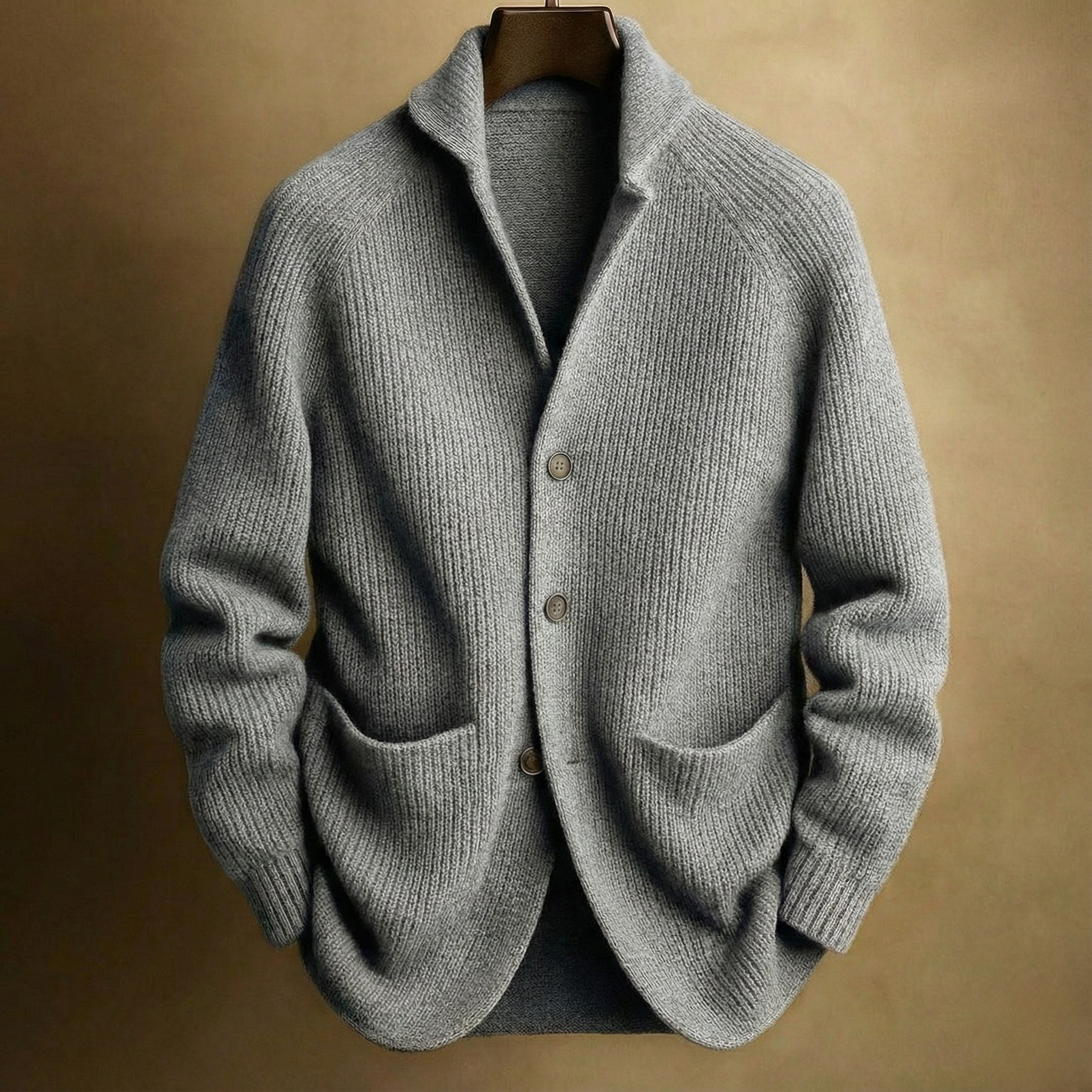 Phil | Men’s Ribbed Wool Cardigan