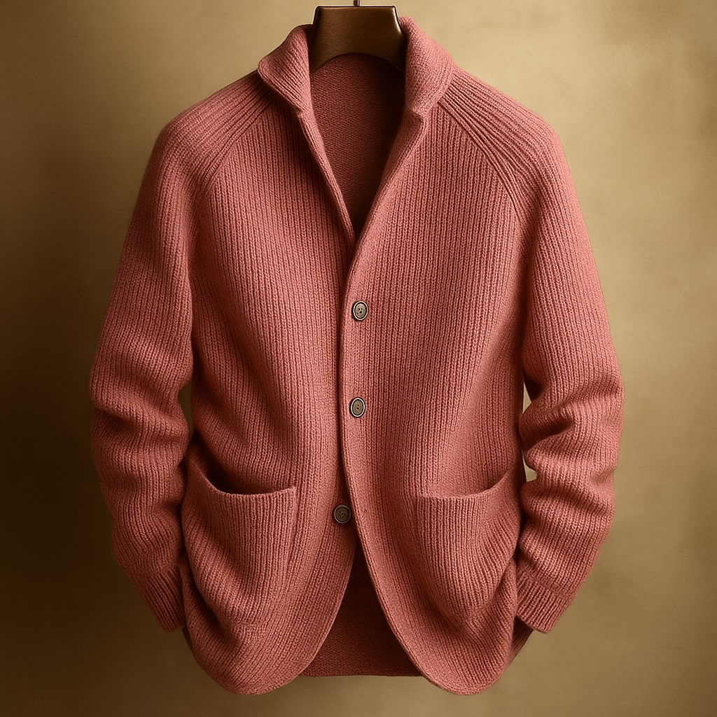 Phil | Men’s Ribbed Wool Cardigan