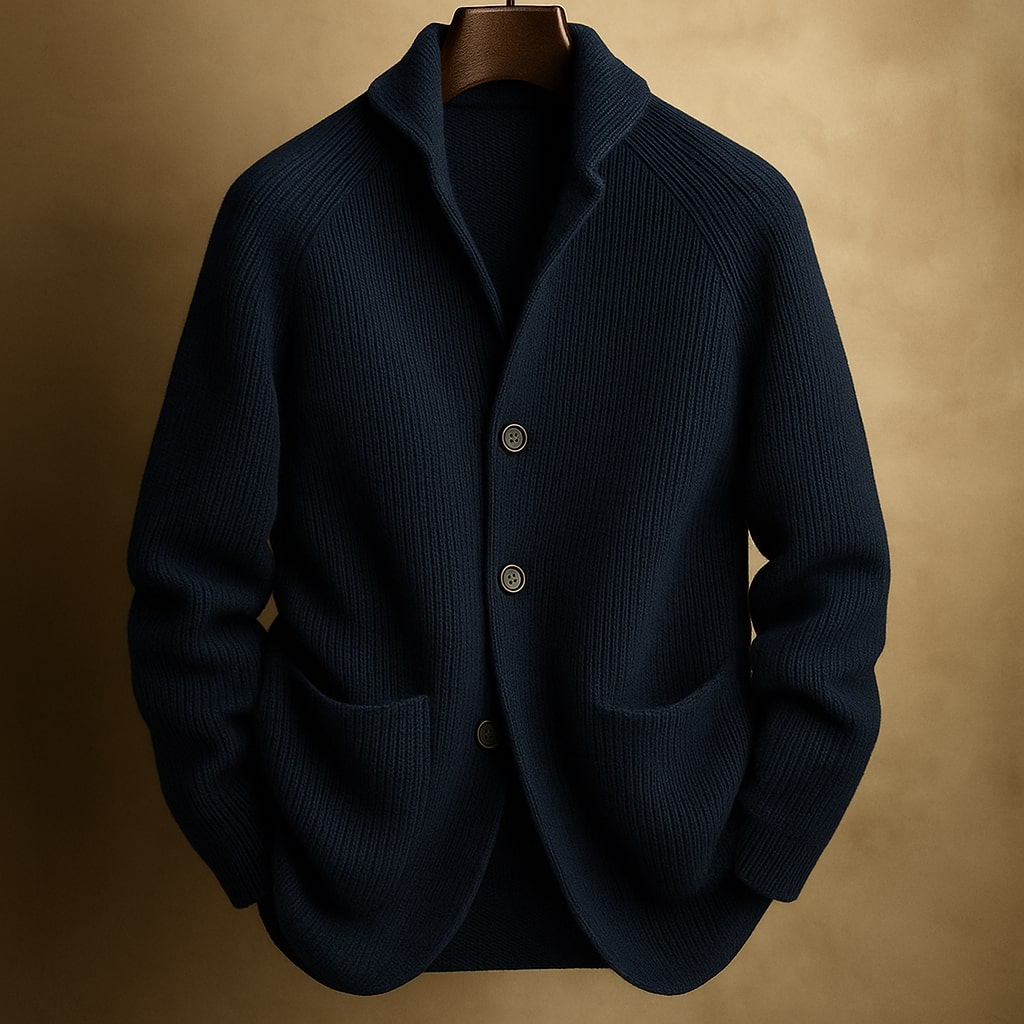 Phil | Men’s Ribbed Wool Cardigan