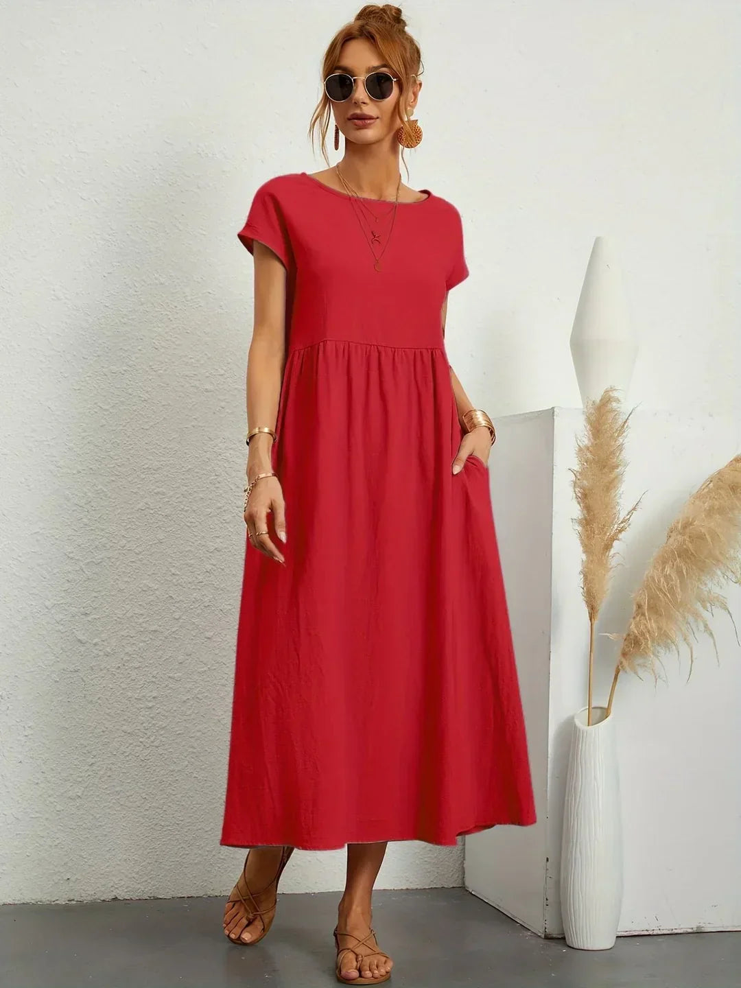 Gabrielle™ — Elegant Flowing Midi Dress with Timeless Style
