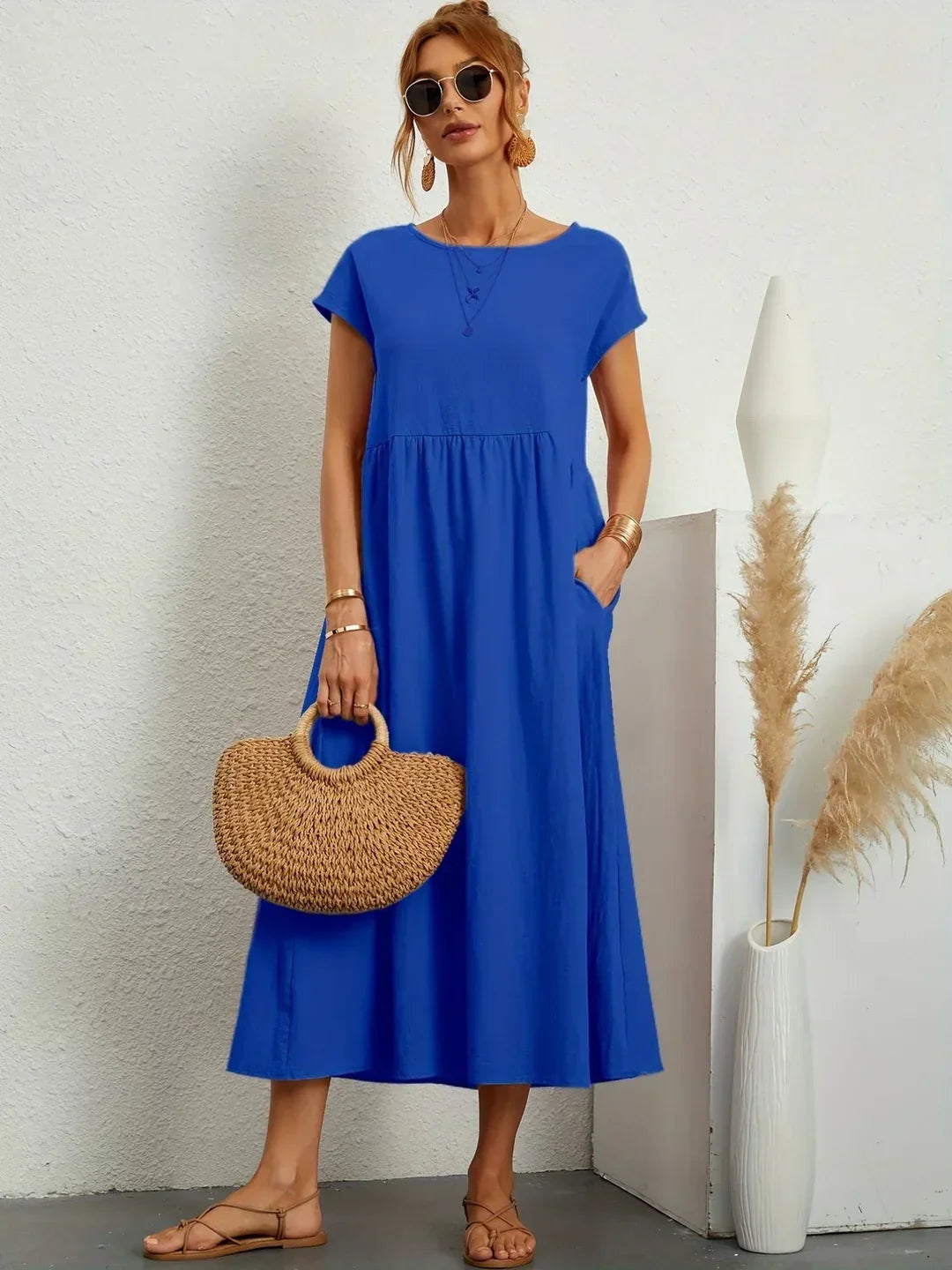 Gabrielle™ — Elegant Flowing Midi Dress with Timeless Style