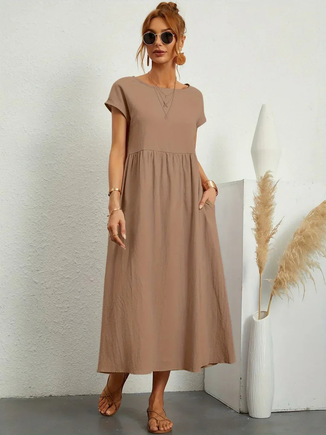 Gabrielle™ — Elegant Flowing Midi Dress with Timeless Style