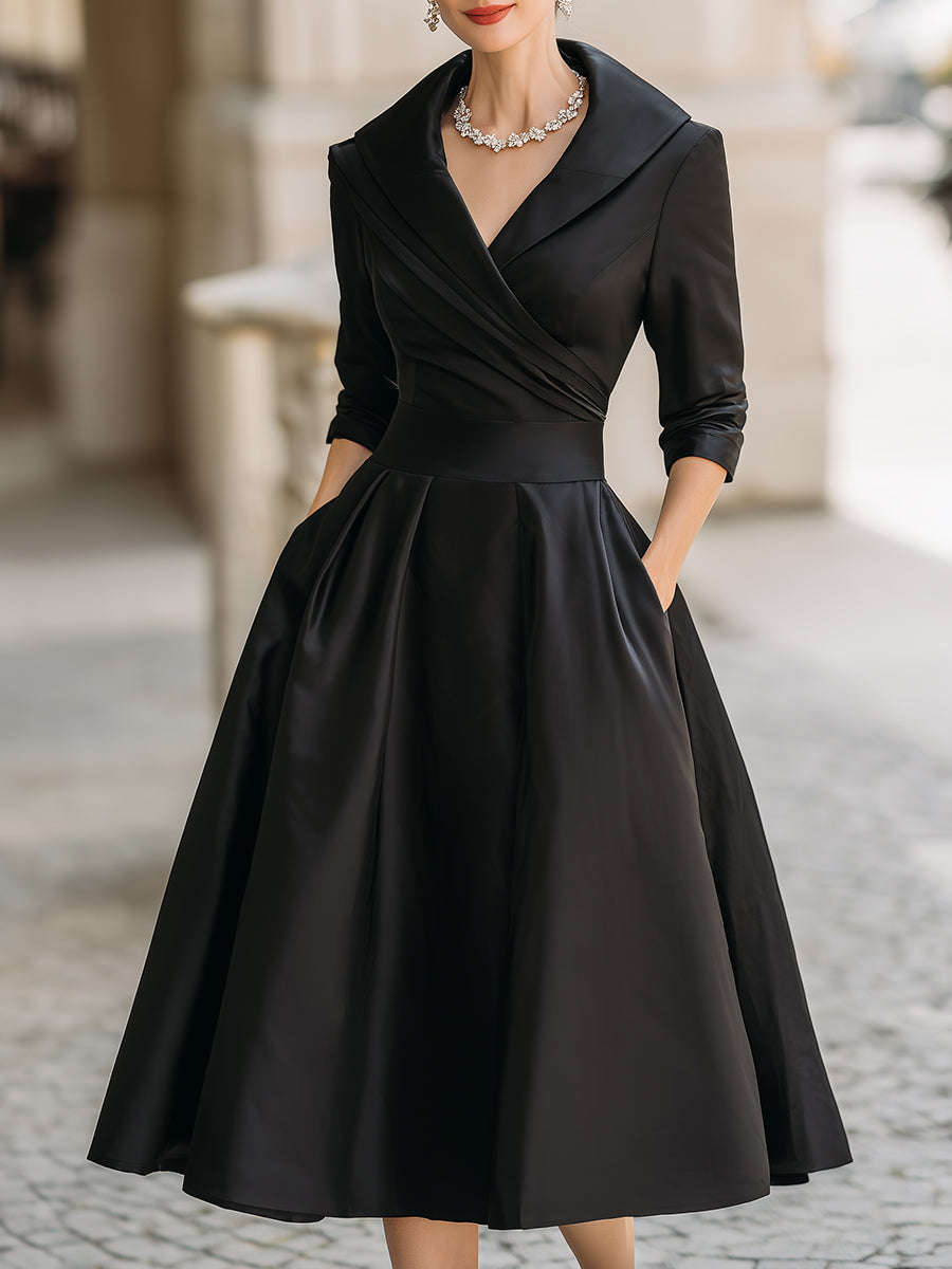 Dharmay | Elegant Long-Sleeve Midi Dress