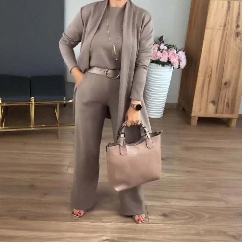 Gabriela | 3-Piece Set with Long Cardigan