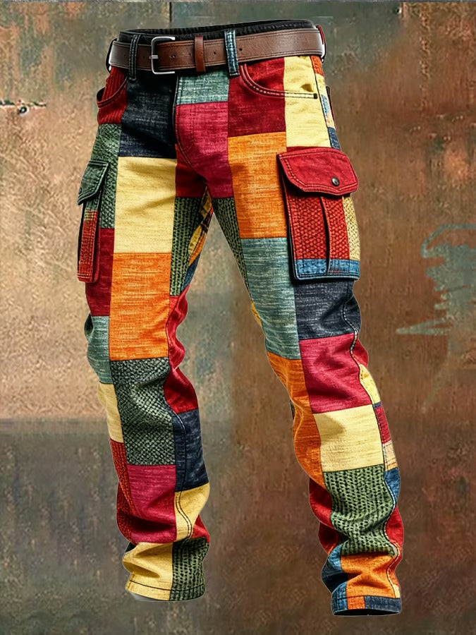 Ophira Mode™ | Men’s Patchwork Cargo Pants