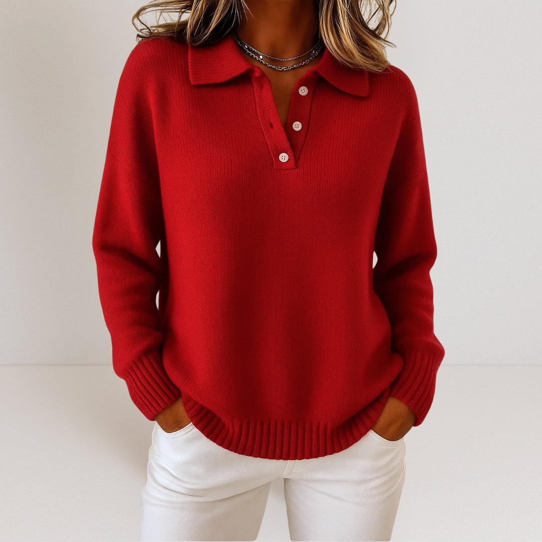 Eva™ | Soft Knit Sweater with Collar