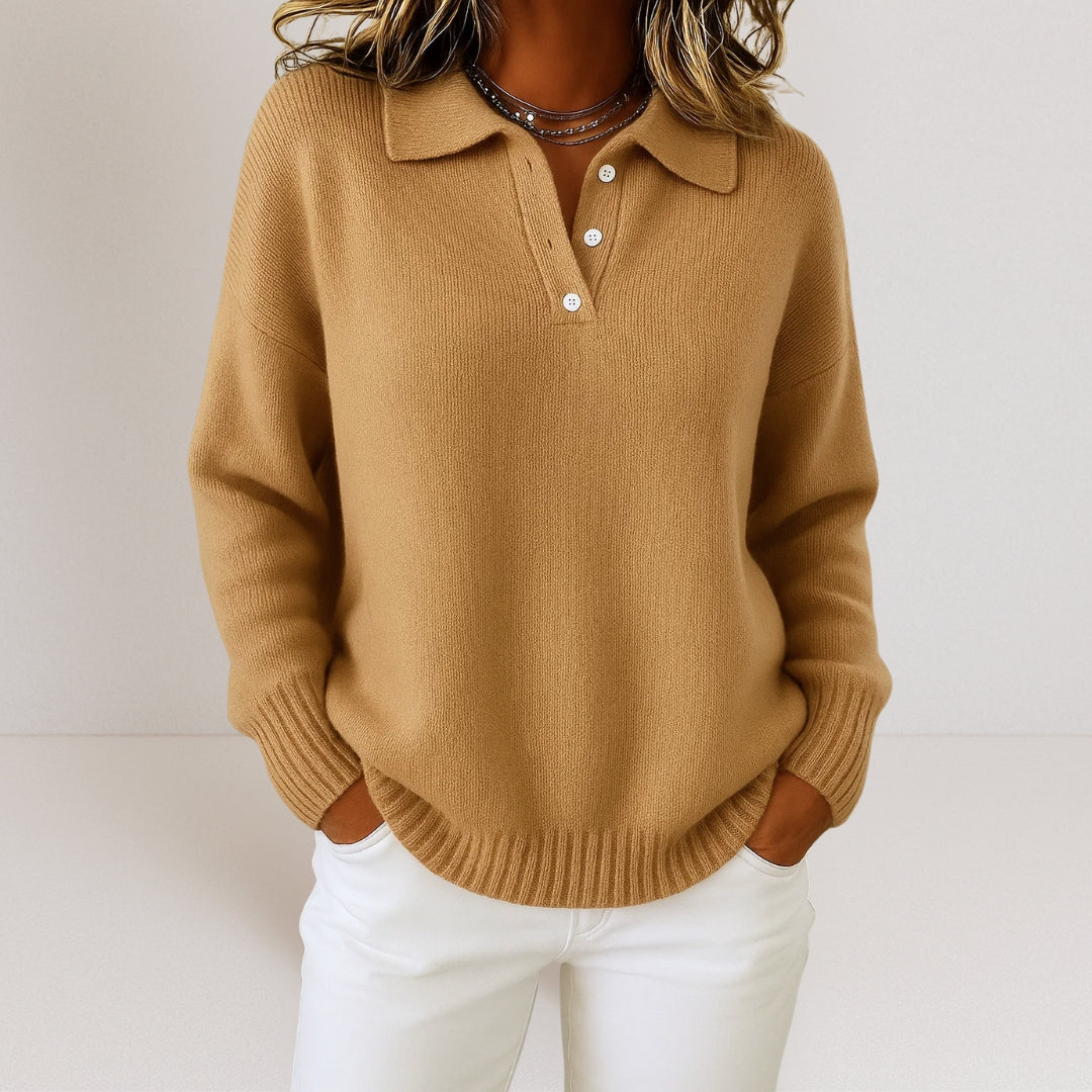 Eva™ | Soft Knit Sweater with Collar