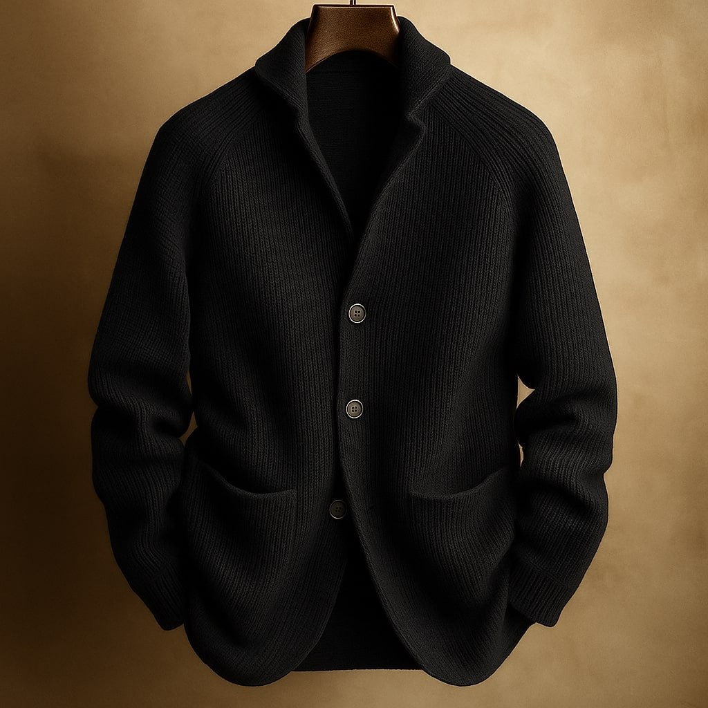 Phil | Men’s Ribbed Wool Cardigan