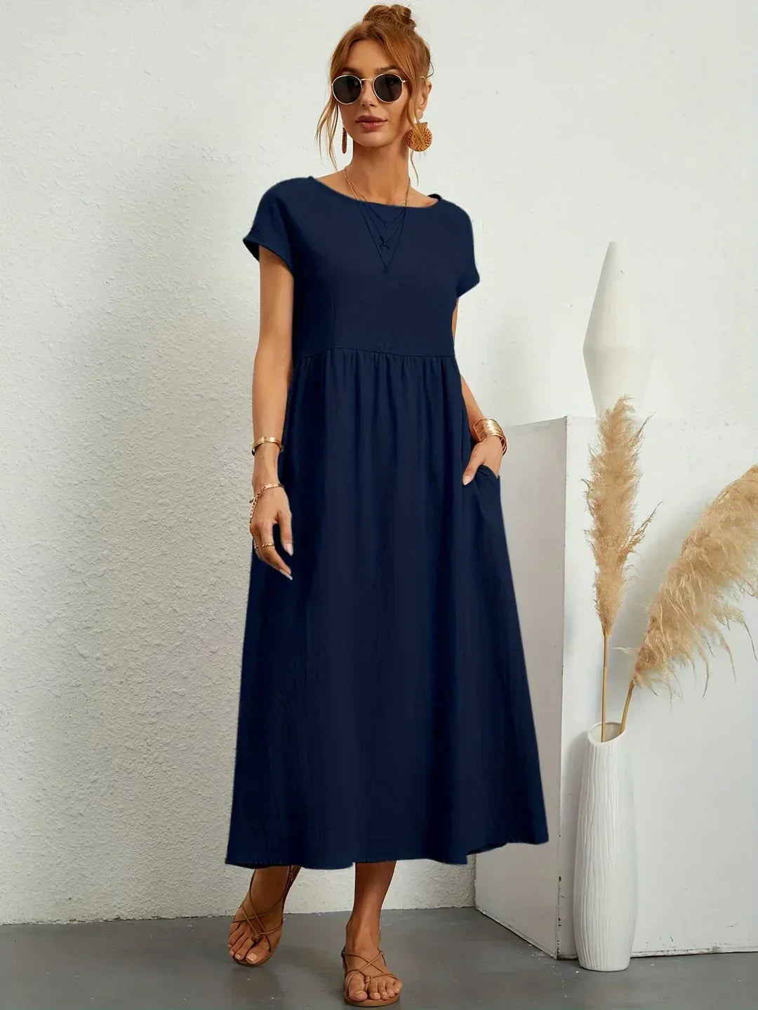 Gabrielle™ — Elegant Flowing Midi Dress with Timeless Style
