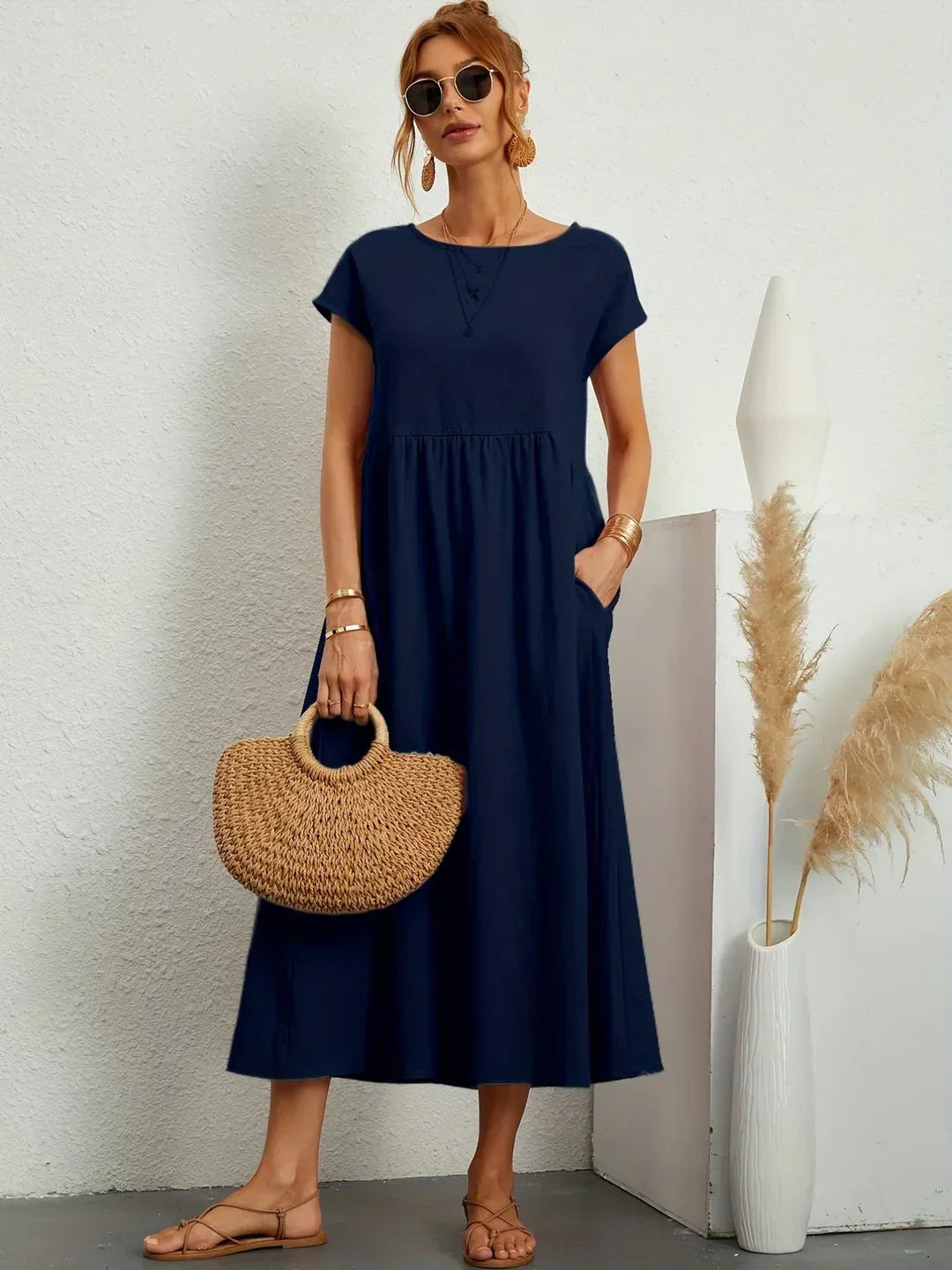 Gabrielle™ — Elegant Flowing Midi Dress with Timeless Style