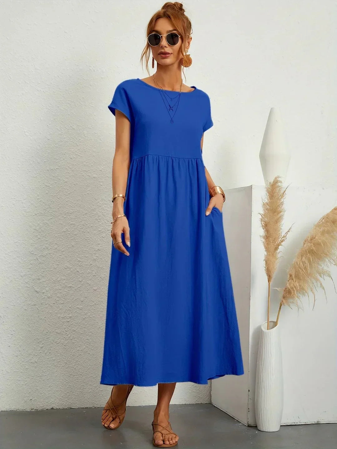 Gabrielle™ — Elegant Flowing Midi Dress with Timeless Style