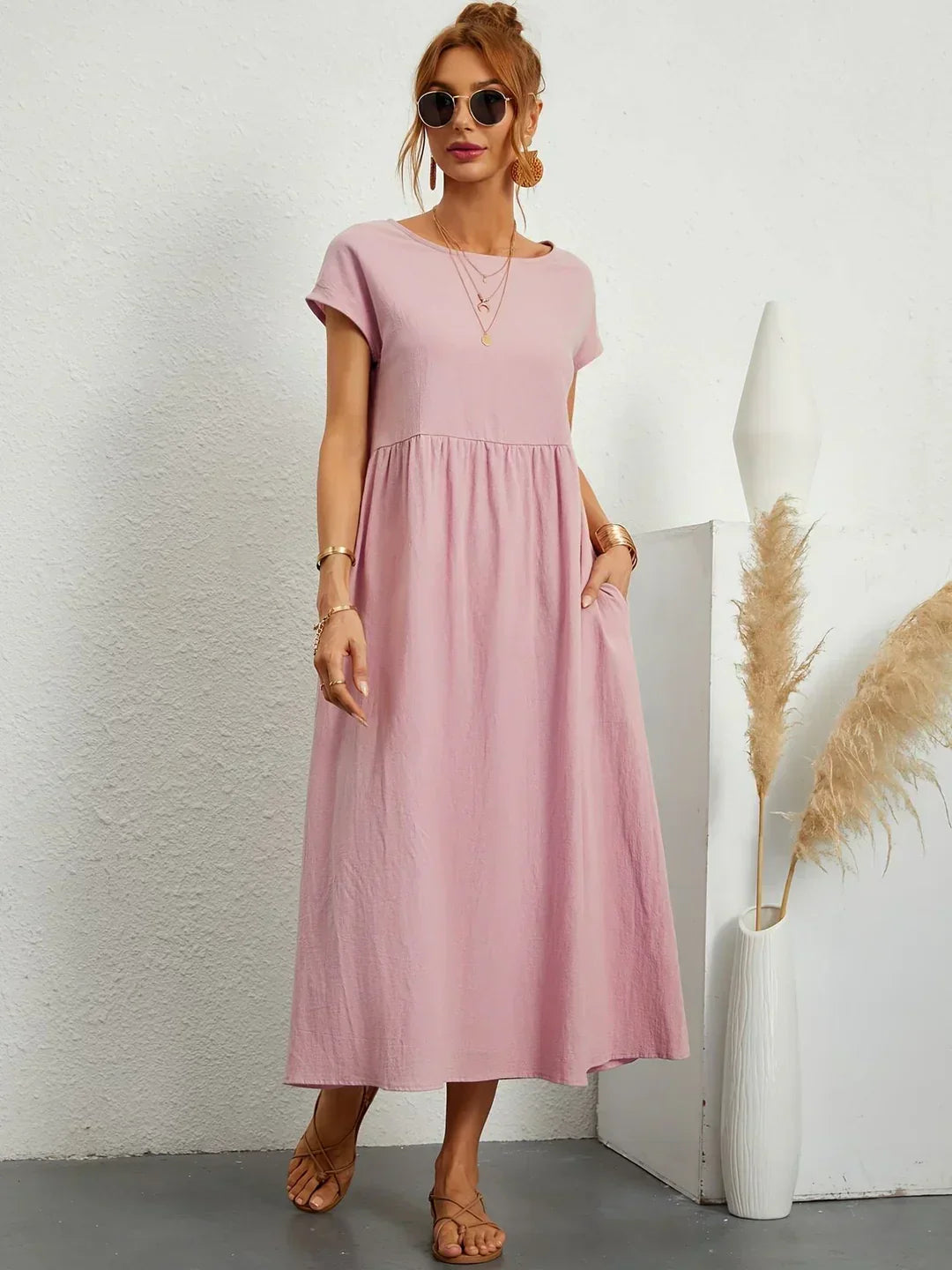 Gabrielle™ — Elegant Flowing Midi Dress with Timeless Style
