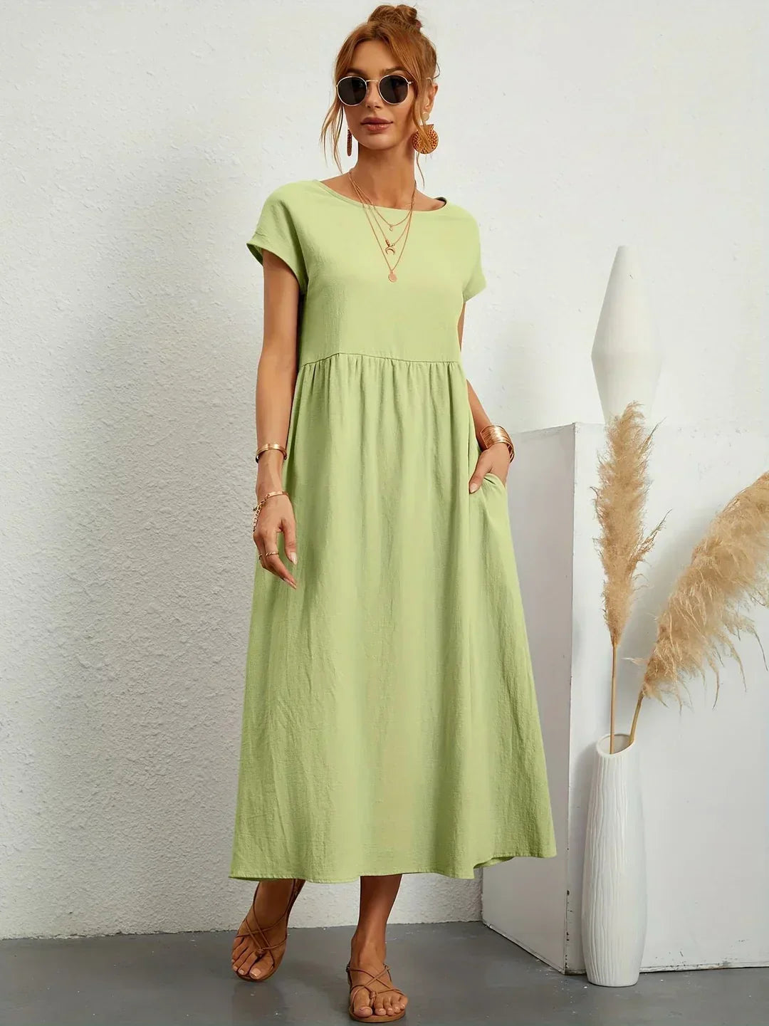 Gabrielle™ — Elegant Flowing Midi Dress with Timeless Style