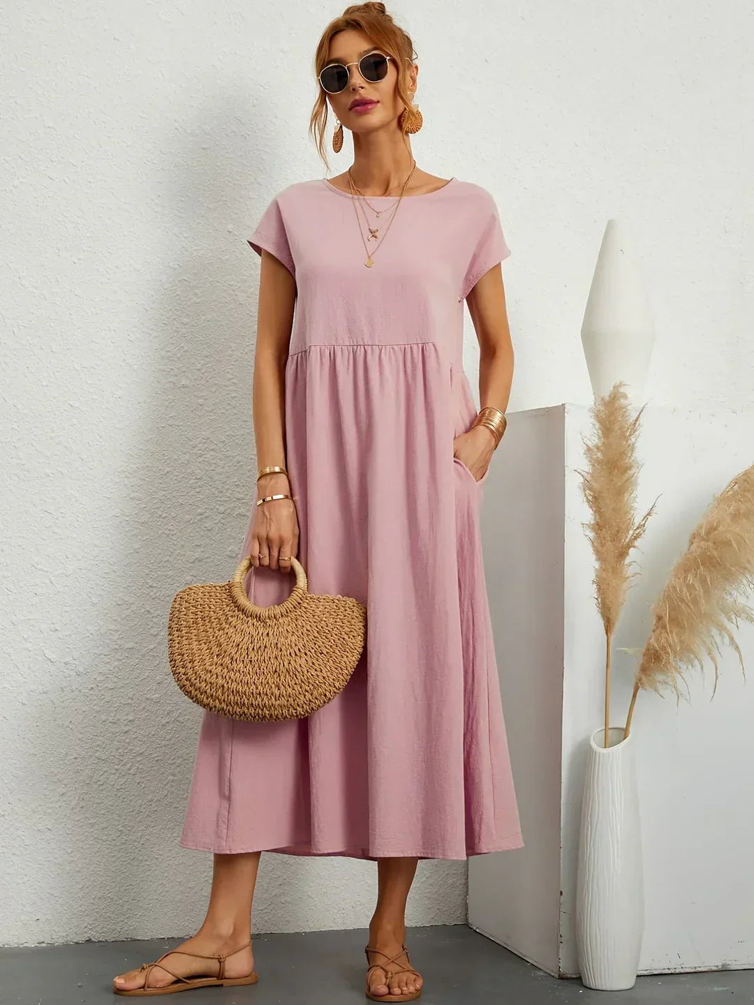 Gabrielle™ — Elegant Flowing Midi Dress with Timeless Style