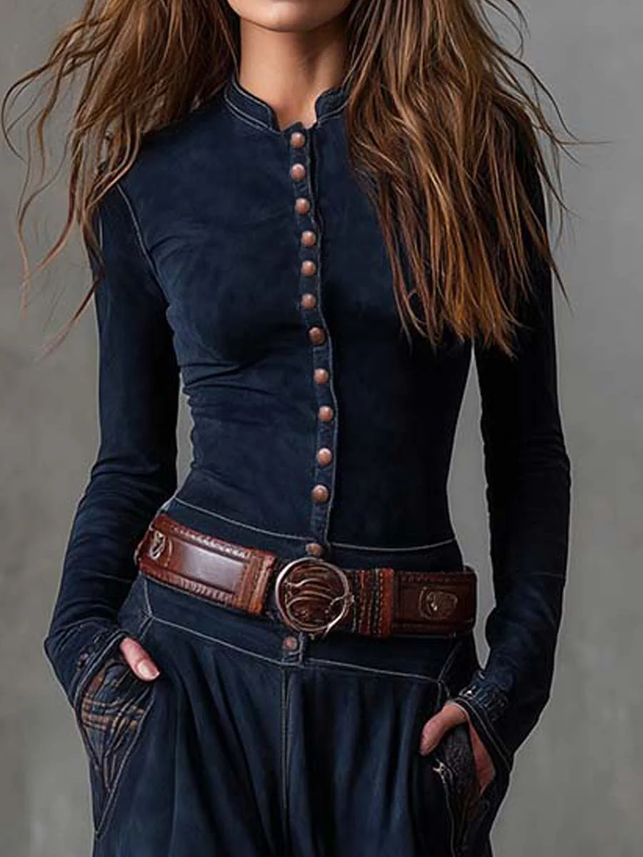 Azucena | Suede Maxi Dress with Belt