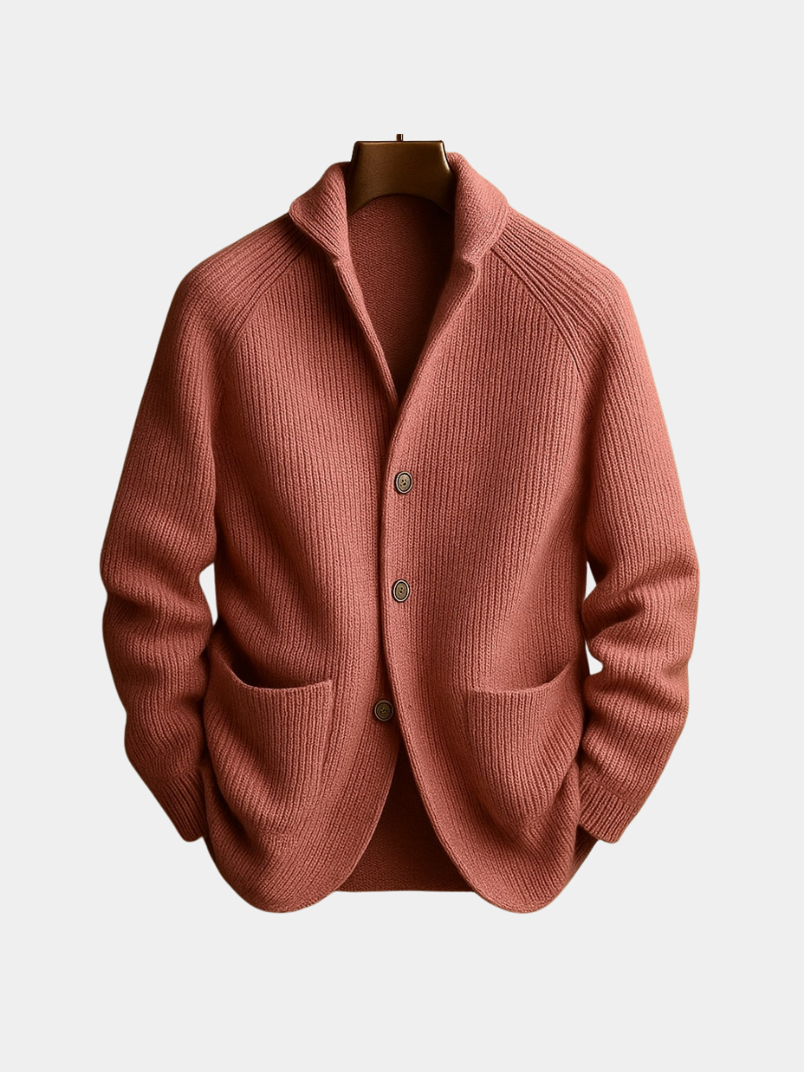 Phil | Men’s Ribbed Wool Cardigan