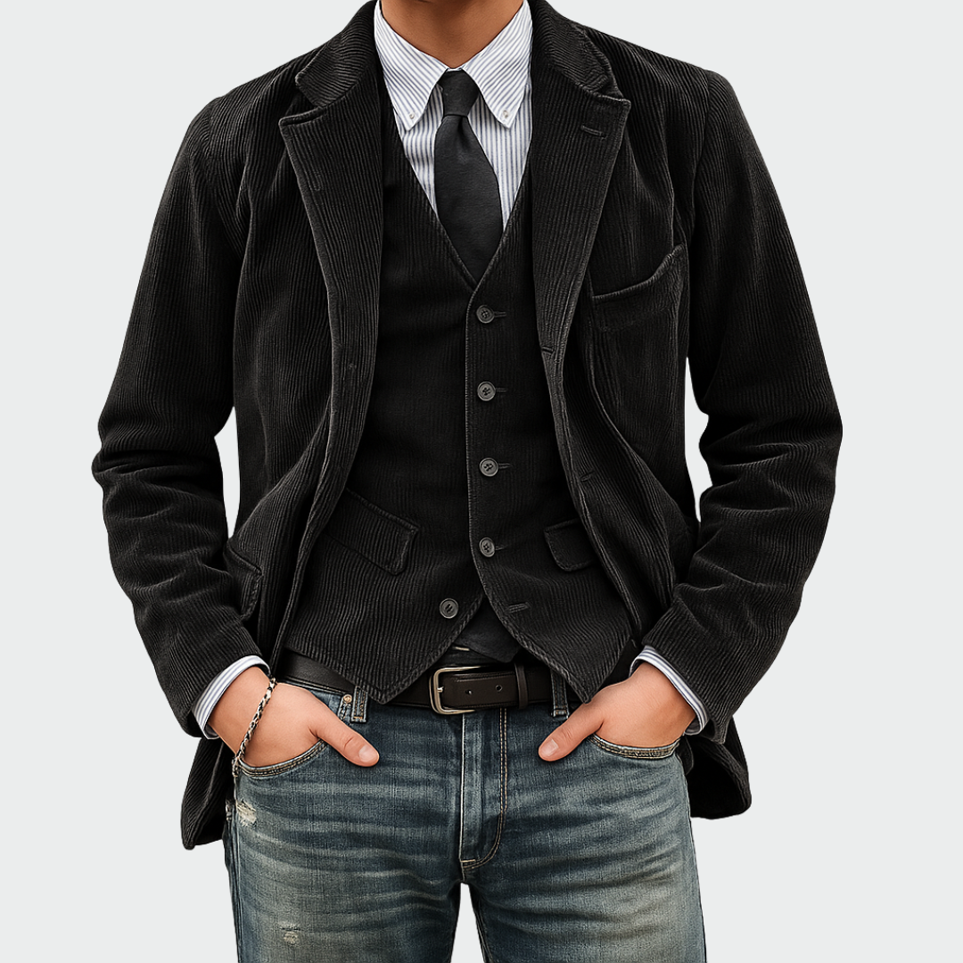 Thomas™ | Men’s Velvet Jacket & Vest Set
