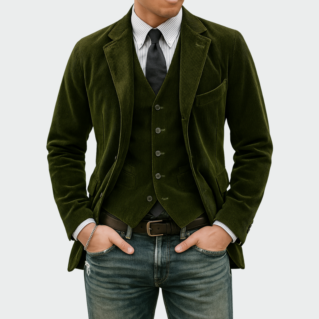 Thomas™ | Men’s Velvet Jacket & Vest Set